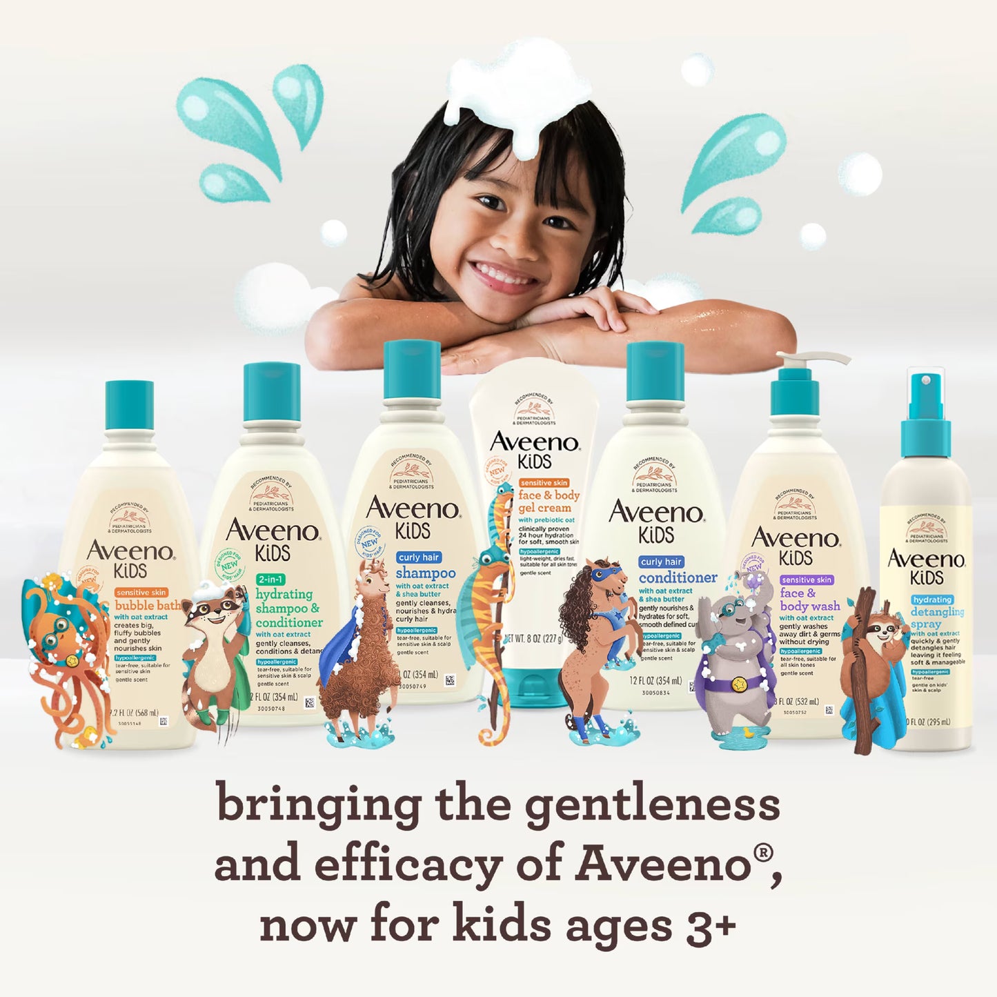 Aveeno Kids Bubble Bath for Sensitive Skin with Oat Extract - 567ml
