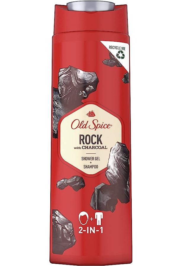 OLD SPICE Rock with Charcoal 2 in 1 Shower Gel & Shampoo - 400ml