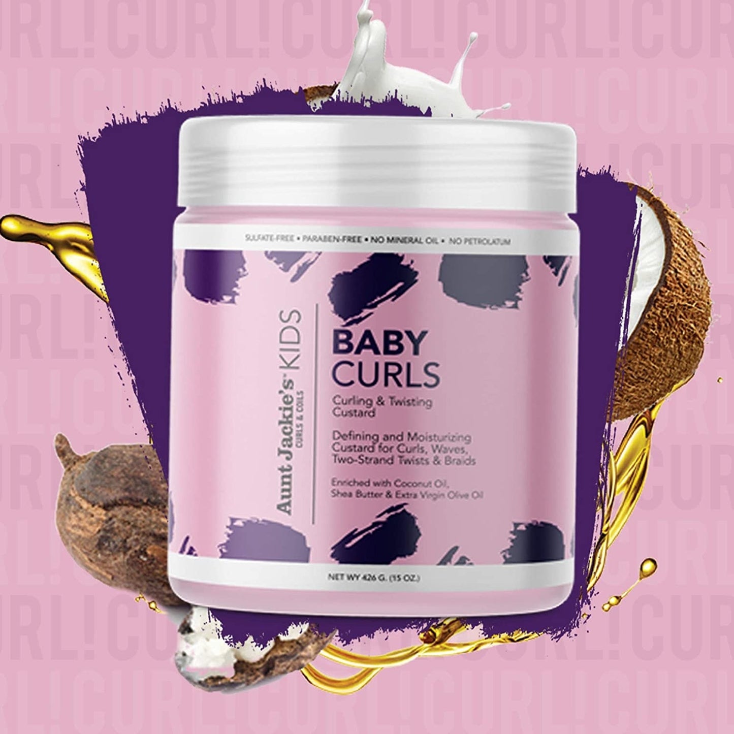 AUNT JACKIE'S Baby Curls – Curling & Twisting Custard - 426 g