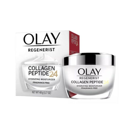 OLAY REGENERIST Collagen Peptide 24 Max Face Moisturizer Cream with Niacinamide for Firmer Skin, Anti-Wrinkle Fragrance-Free 1.7 oz - 50 g