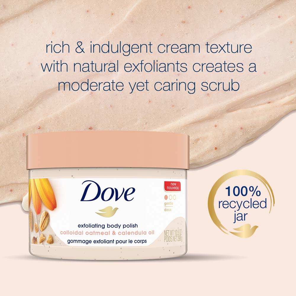 DOVE Gentle Exfoliating Body Polish Colloidal Oatmeal & Calendula Oil - 298 g