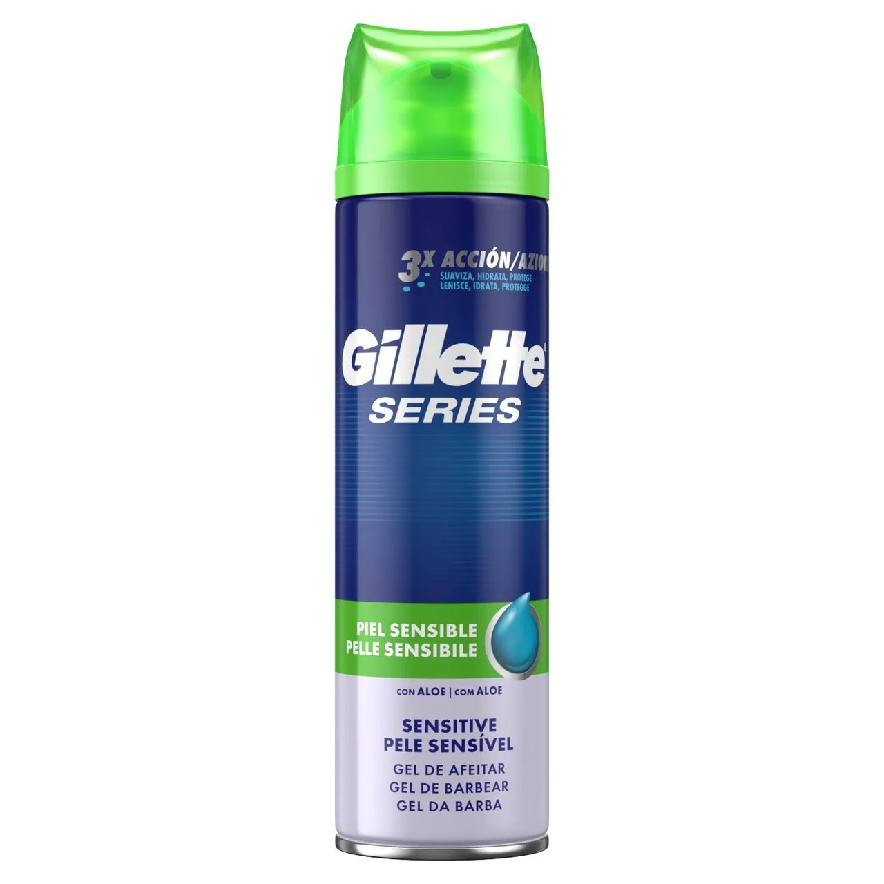 Gillette Series 3X Sensitive Shave Gel, Hydrates, Protects and Soothes Sensitive Skin - 100 ml