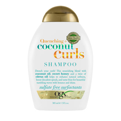 OGX Quenching + Coconut Curls Moisturizing Daily Shampoo with Honey - 385ml