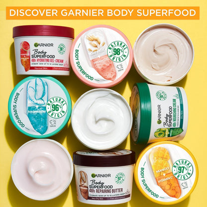 GARNIER Body Superfood Vitamin C & Mango Cream | 48 Hrs Nutri Glow Cream - 380 ml