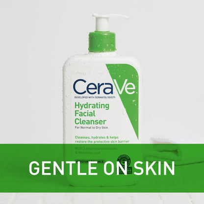 CERAVE Hydrating Facial Cleanser for Normal to Dry Skin - 355 ml - Made in USA