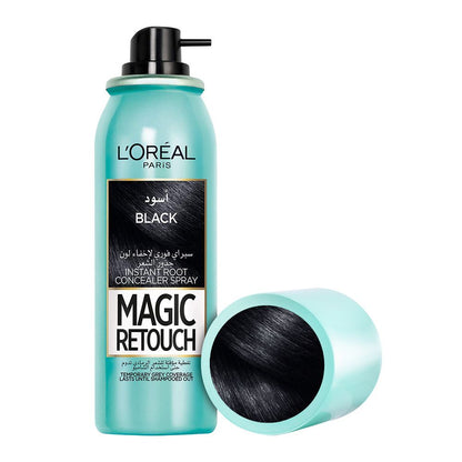 L'OREAL Paris Magic Hair Root Colour Concealer Spray, Black - 57g -Made In U.S.A