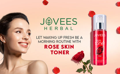 JOVEES Rose Skin Toner - 100 ml | For Youthful Skin, Tightens Pores, Healthy Glow | 100% Natural | For Normal to Dry Skin | Paraben and Alcohol Free