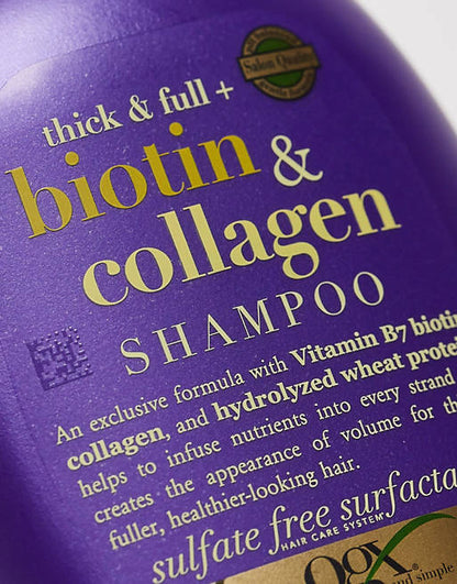 OGX Thick & Full + Biotin & Collagen Shampoo 385ml