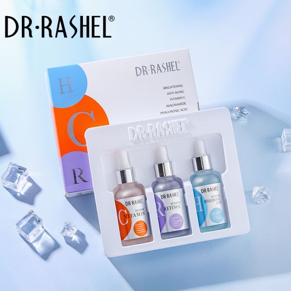 DR.RASHEL  - 3 In 1 Complete Facial Serum Set - Vitamin C Serum / Retinol Serum / Hyaluronic Acid Serum