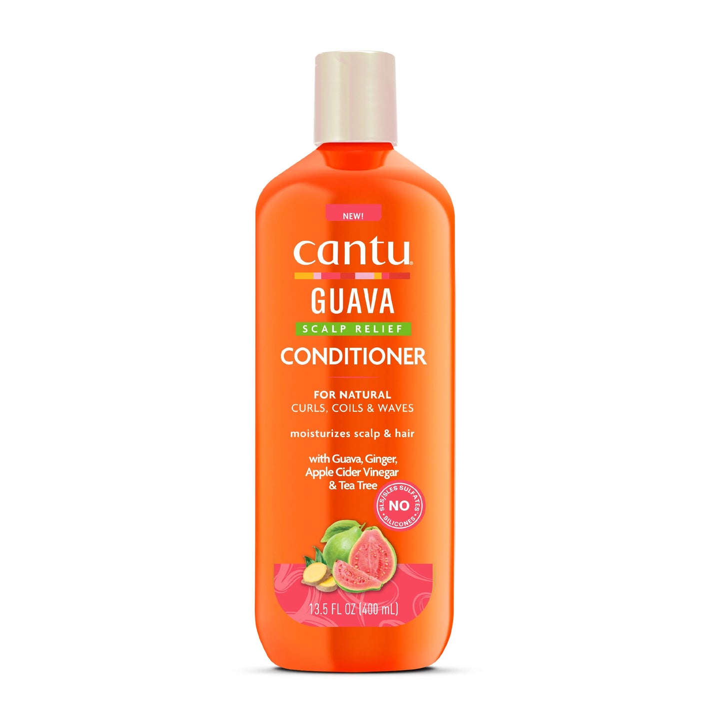 CANTU Guava Scalp Relief Conditioner With Guava, Ginger, Apple Cider Vinegar, Tea tree, & Menthol- 400 ml