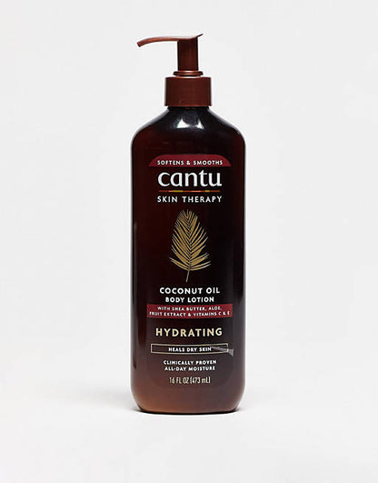 CANTU Skin Therapy Coconut Oil Hydrating Body Lotion Enriched with Shea Butter, Aloe, Fruit Extract & Vitamin C & E - 473ml