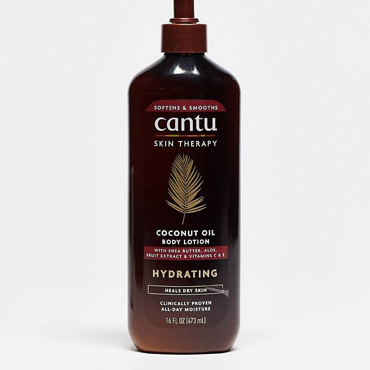 CANTU Skin Therapy Coconut Oil Hydrating Body Lotion Enriched with Shea Butter, Aloe, Fruit Extract & Vitamin C & E - 473ml