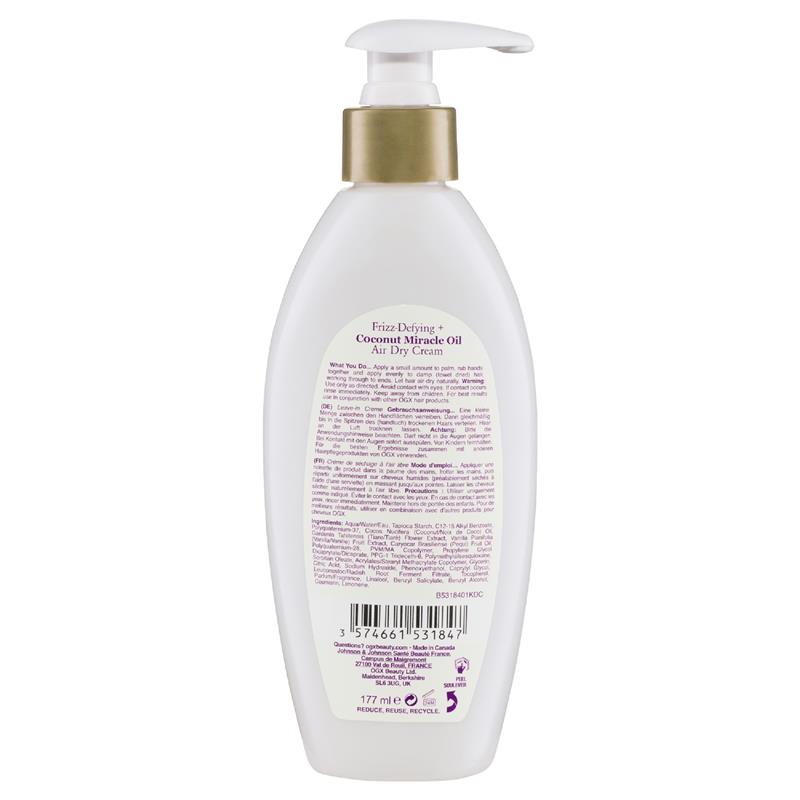 OGX Coconut Miracle Oil Leave Air-Dry Hair Cream - 177 ml