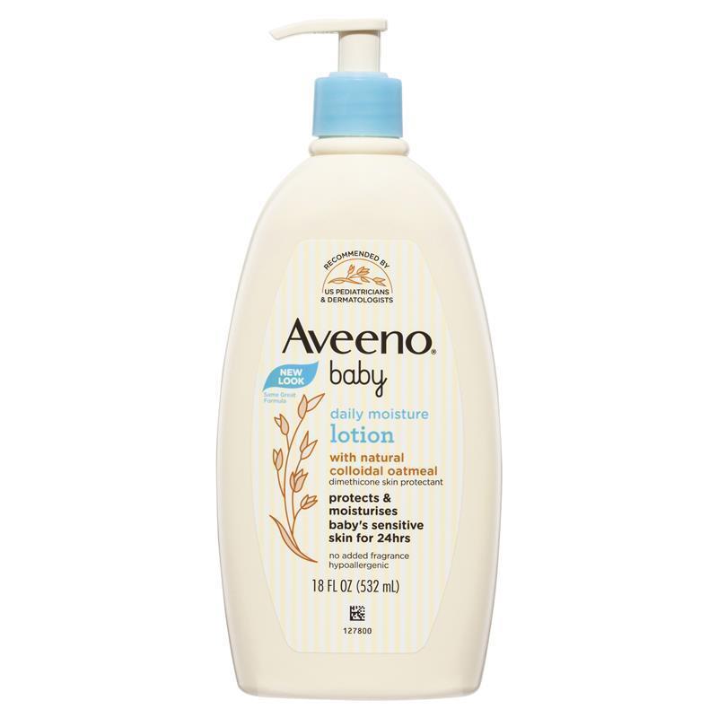 AVEENO BABY Daily Moisturizing Lotion |Delicate Skin with Natural Colloidal Oatmeal & Dimethicone, Hypoallergenic, Fragrance, Phthalate & Paraben-Free - 532 ml