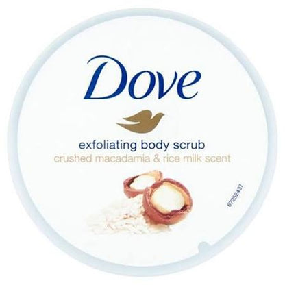 Dove Exfoliating Crushed Macadamia & Rice Milk Body Scrub - 225g