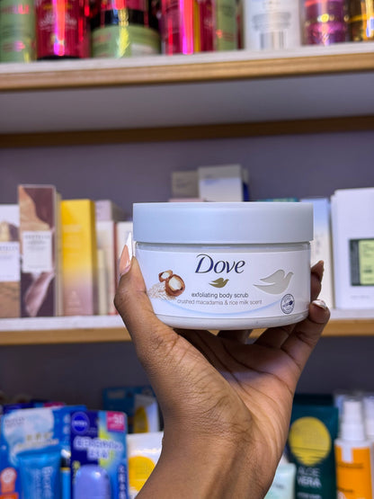 Dove Exfoliating Crushed Macadamia & Rice Milk Body Scrub - 225g