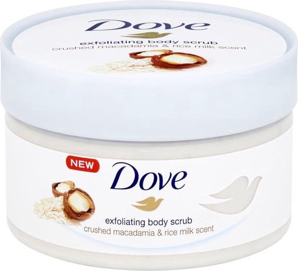 Dove Exfoliating Crushed Macadamia & Rice Milk Body Scrub - 225g