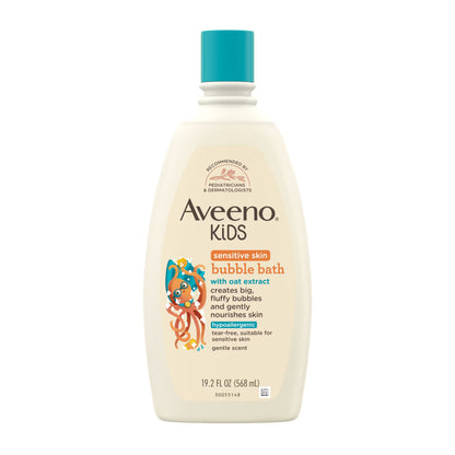 Aveeno Kids Bubble Bath for Sensitive Skin with Oat Extract - 567ml