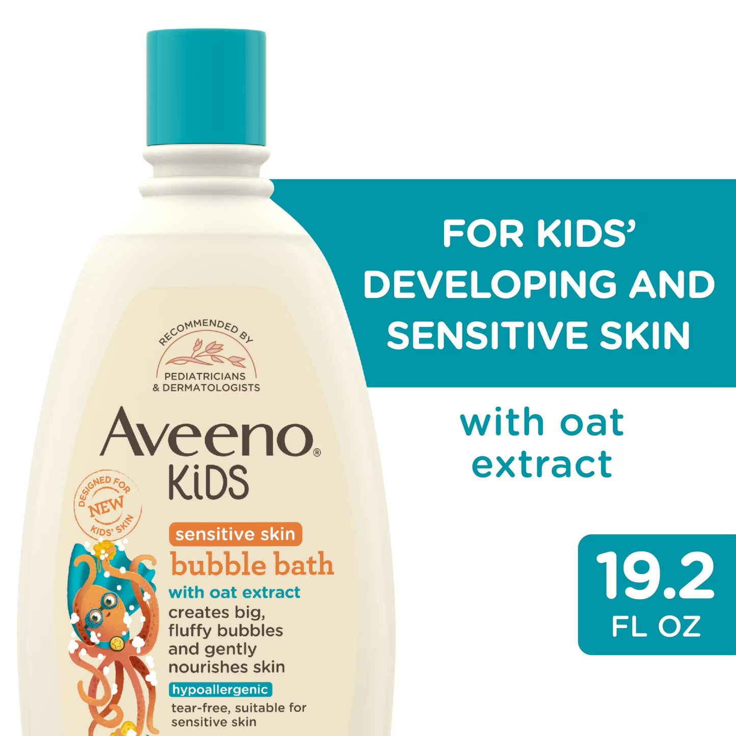 Aveeno Kids Bubble Bath for Sensitive Skin with Oat Extract - 567ml