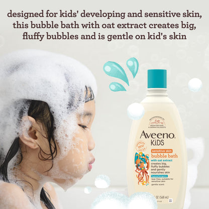Aveeno Kids Bubble Bath for Sensitive Skin with Oat Extract - 567ml