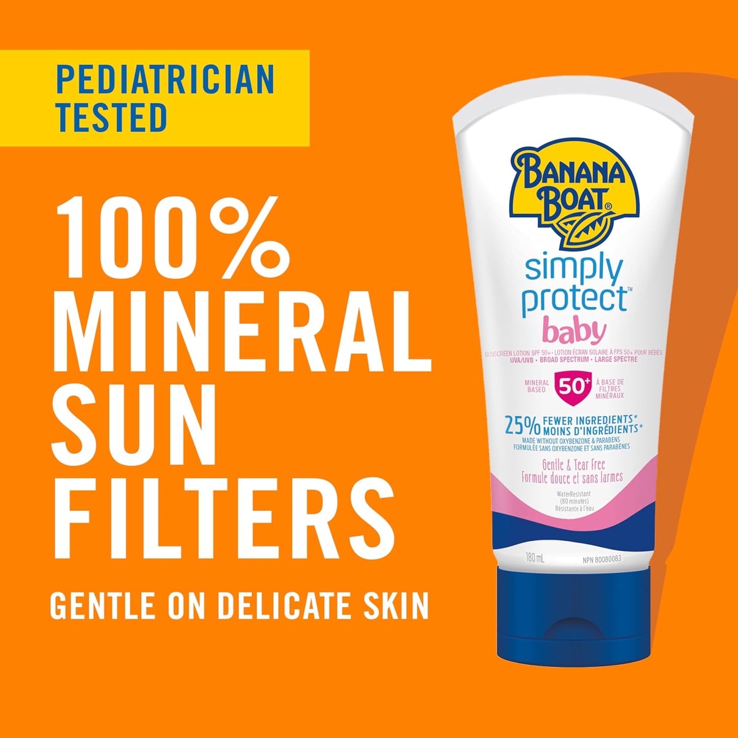 Banana Boat Simply Protect Kids Enfants SPF 50+ Suncreen Lotion - 150ml