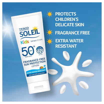 Tesco Soleil Kids Sensitive Fragrance-Free Sun Protection Lotion SPF50+ 200ml