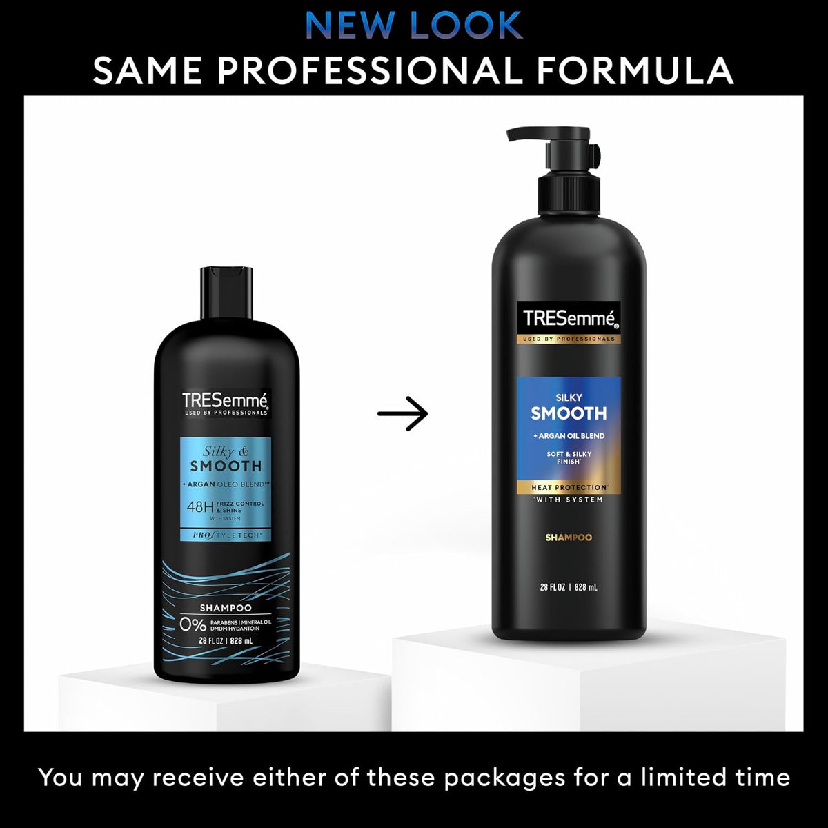 TRESemme Silky & Smooth Anti-Frizz Shampoo Heat Protection 828ml