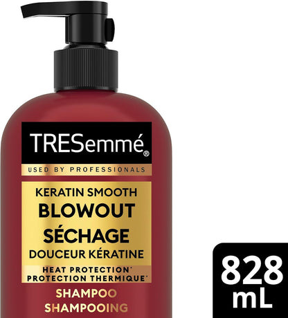 TRESemme Keratin Smooth Blowout Shampoo 72H Frizz & Flyaway Control 828mL