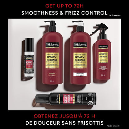 TRESemme Keratin Smooth Blowout Shampoo 72H Frizz & Flyaway Control 828mL