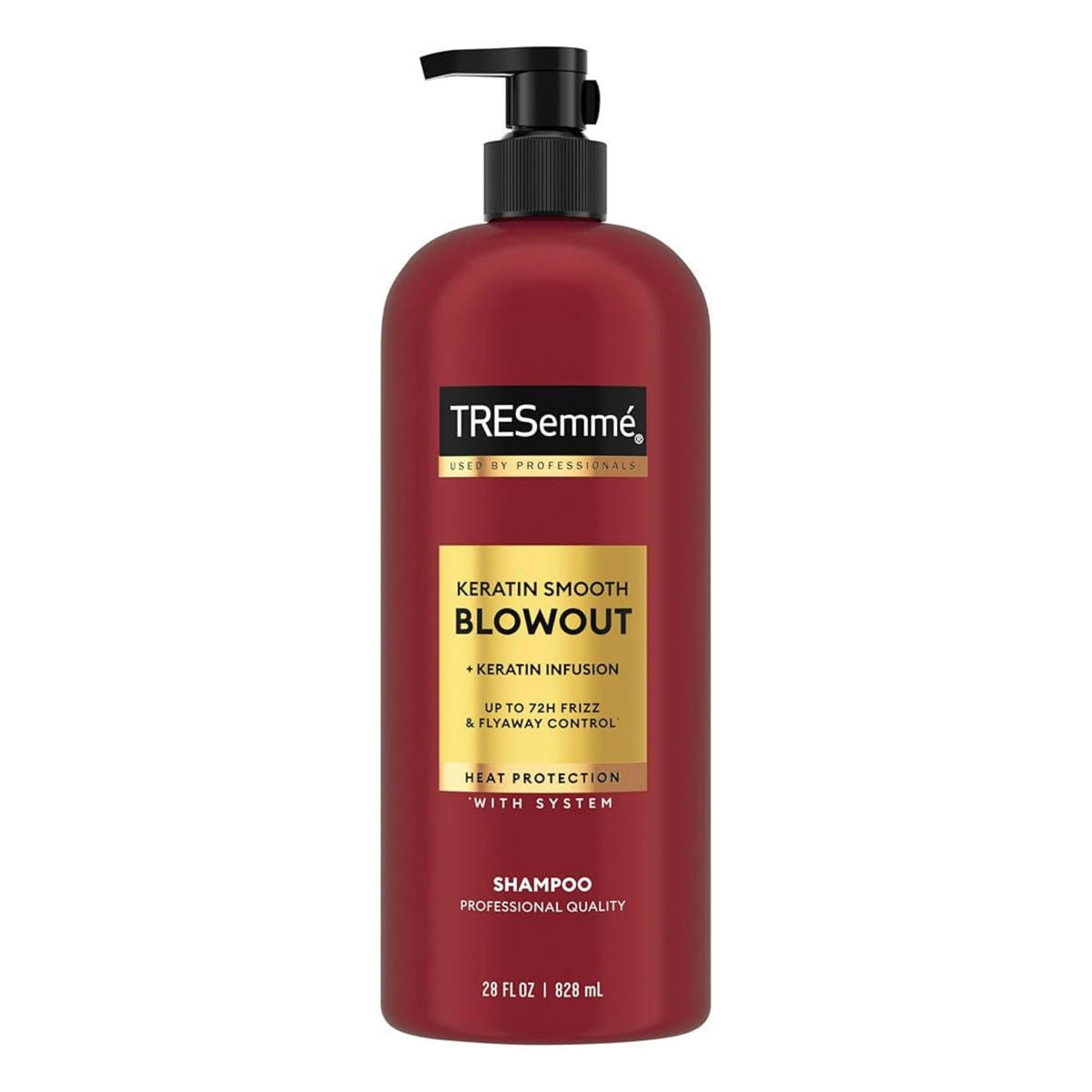TRESemme Keratin Smooth Blowout Shampoo 72H Frizz & Flyaway Control 828mL