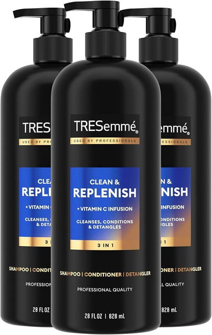 TRESemme Clean & Replenish 3-in-1 Shampoo, Conditioner & Detangler 828ml