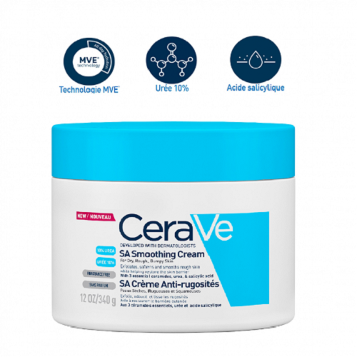 CERAVE SA Cream for Rough & Bumpy Skin Moisturizing Cream with 3 Essential Ceramides - 340 g