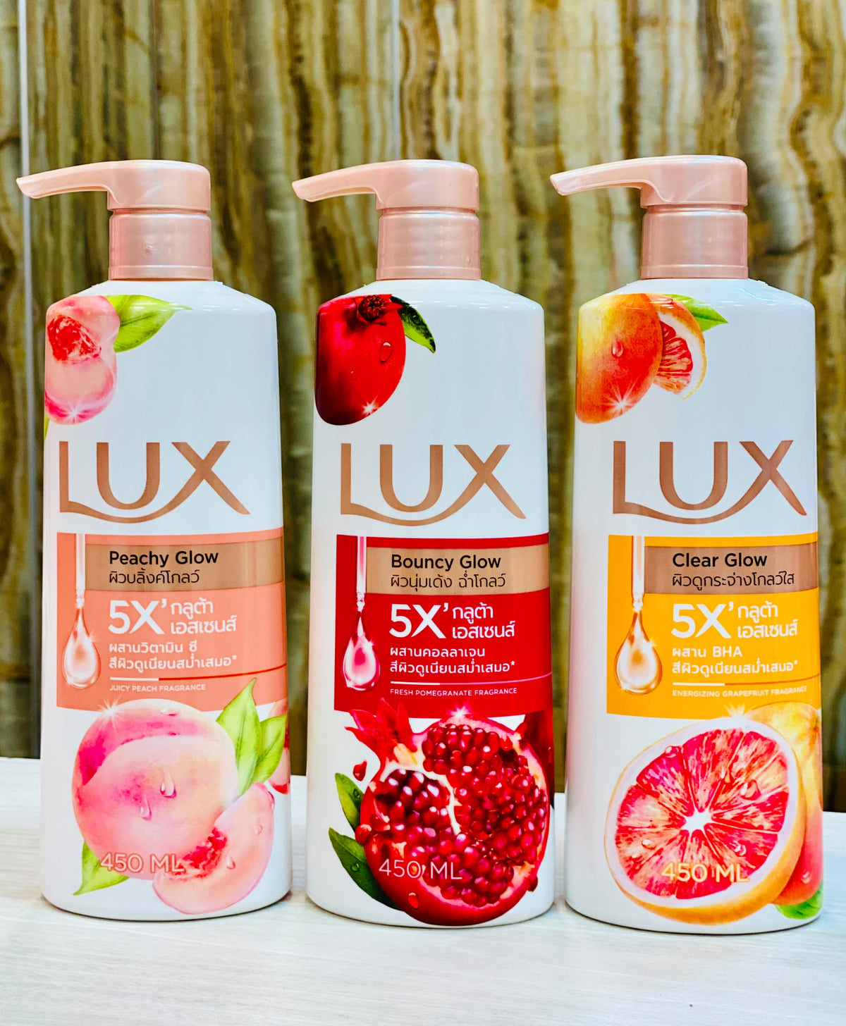 Lux Clear Glow 5x Gluta Essence Bright Body Wash 450ml