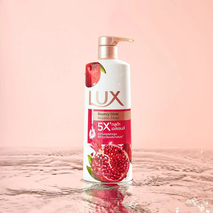 LUX Bouncy Glow Fresh Pomegranate Body Wash 450ml