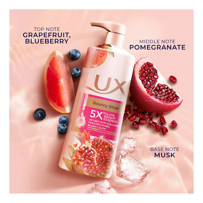 LUX Bouncy Glow Fresh Pomegranate Body Wash 450ml
