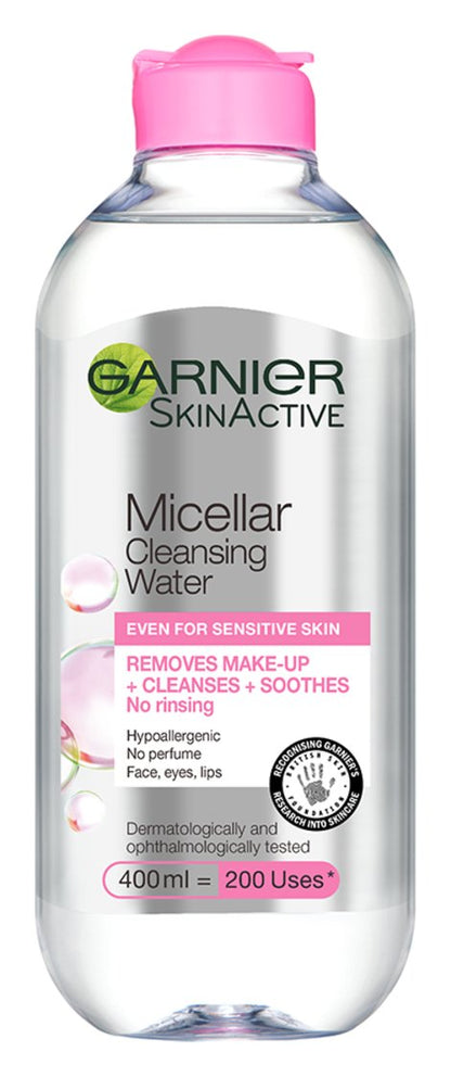 GARNIER SkinActive Micellar Milky Cleansing Water 400ml - Removes Makeup, Cleanses & Hydrates