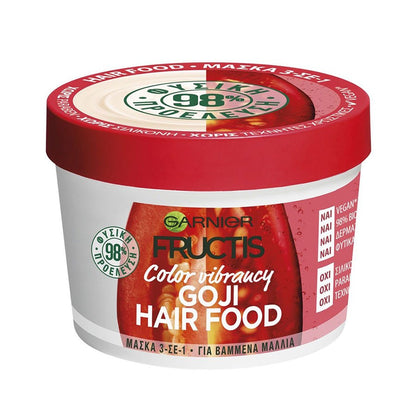 GARNIER Ultimate Blends Hair Food Goji 3-in-1 Coloured Hair Mask Treatment 390ml