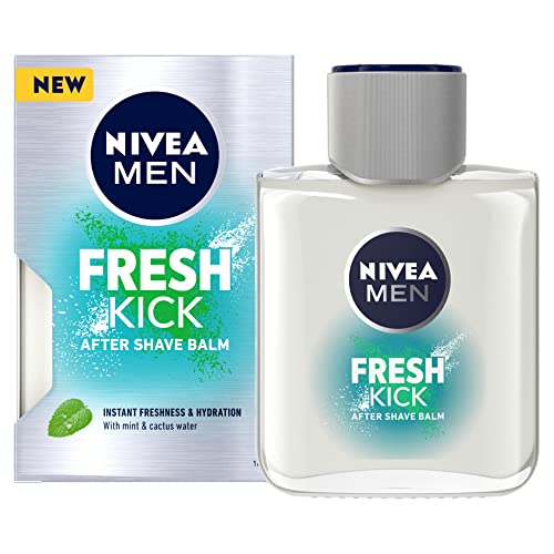 NIVEA Men Fresh Kick After Shave Lotion Instant Freshness & Hydration with Mint & Cactus Water - 100Ml Made In Germany