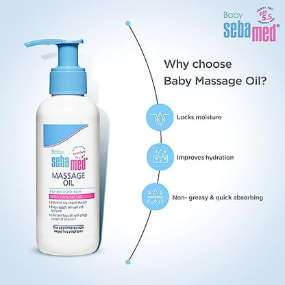 BABY Sebamed Massage Oil with Natural Oils for Delicate Skin - 150ml