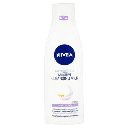 NIVEA Sensitive Cleansing Milk with Soothing Grape Seed Oil - 200ml