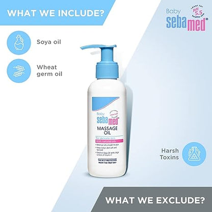 BABY Sebamed Massage Oil with Natural Oils for Delicate Skin - 150ml