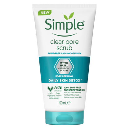 SIMPLE Daily Skin Detox Pore Polishing Face Scrub - 150ml