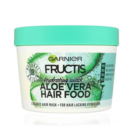 GARNIER Fructis Hair Food Aloe Vera Hair Mask for Normal to Dry Hair - 390ml - Made in Russia