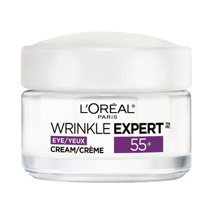 LOREAL PARIS Wrinkle Expert 55+ Anti-Aging Face Moisturizer with Calcium |Suitable for Sensitive Skin (1.7 fl. oz) - 48 g