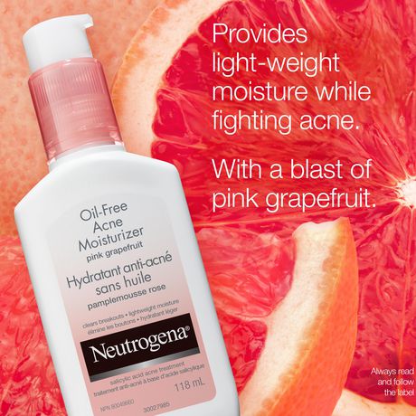 NEUTROGENA Oil-Free Acne Moisturizer Pink Grapefruit 118 ml