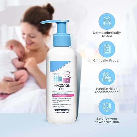 BABY Sebamed Massage Oil with Natural Oils for Delicate Skin - 150ml