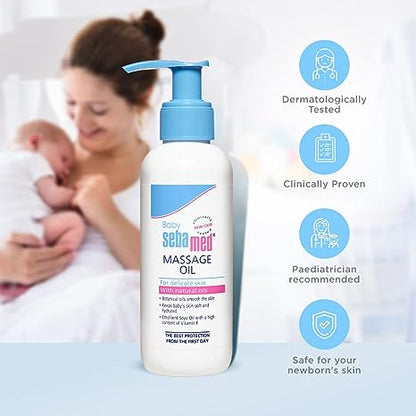 BABY Sebamed Massage Oil with Natural Oils for Delicate Skin - 150ml