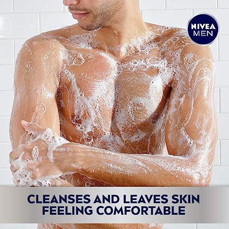 NIVEA MEN Shower & Shave 3-in-1 Body Wash - Shower, Shampoo and Shave With Moisture - 500ml