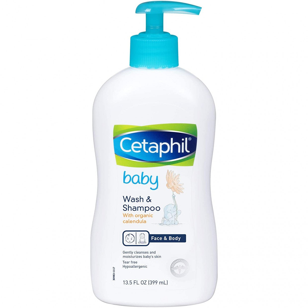 CETAPHIL BABY Wash & Shampoo for Sensitive Skin, Tear Free - 400 ml