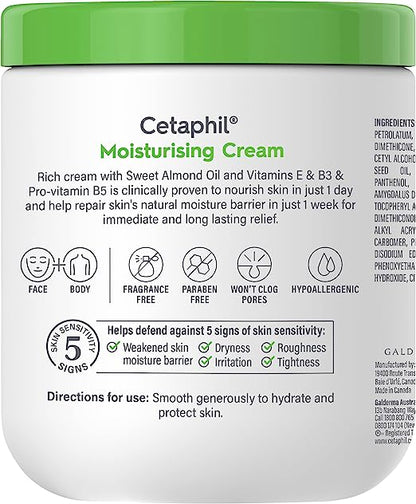 CETAPHIL Moisturizing Cream for Very Dry to Dry, Sensitive Skin - 550g